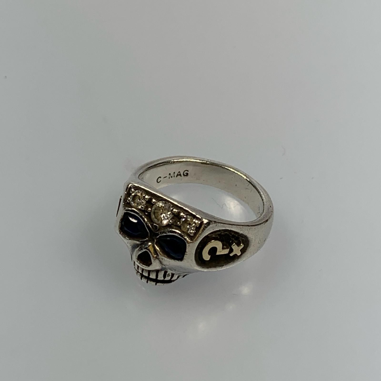 【姫路東店】 中古 FLASH POINT | フラッシュポイント リング・指輪 JIM SKULL JOHNNY DEPP TYPE SYNTHETIC SAPPHIRE 【134】