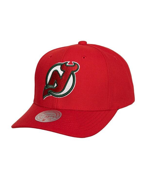 ミッチェルネス メンズ アクセサリー 帽子 ジャージー Mitchell Ness Mens Red New Jersey Devils Team Ground Pro Adjustable Hat Red レッド