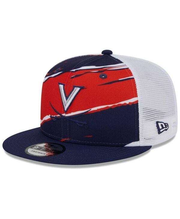 ニューエラ メンズ アクセサリー 帽子 New Era Mens Navy Virginia Cavaliers Tear Trucker 9FIFTY Snapback Hat Navy ネイビー