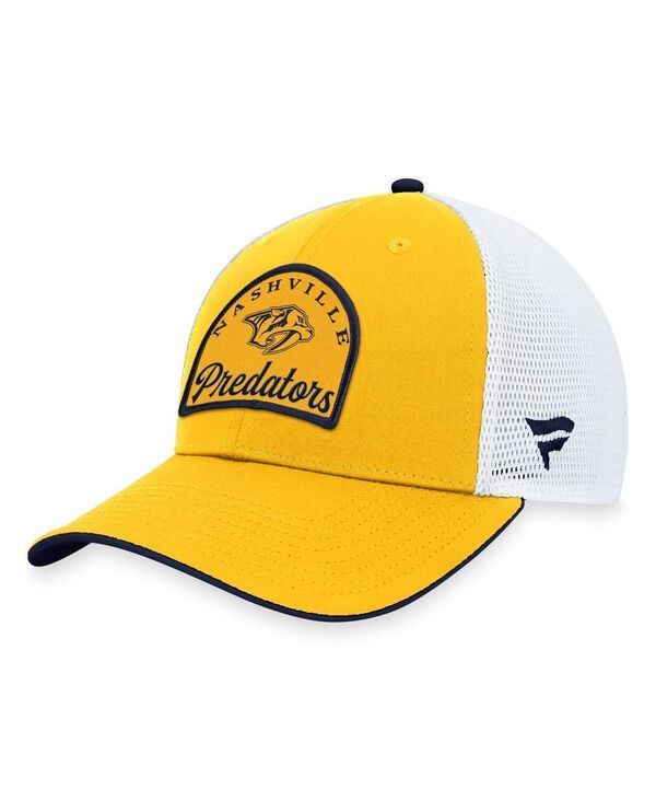 ファナティクス メンズ アクセサリー 帽子 Fanatics Mens Gold White Nashville Predators Fundamental Adjustable Hat Gold White ホワイト
