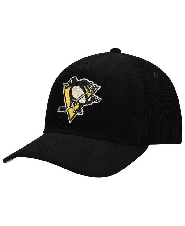 アメリカンニードル メンズ アクセサリー 帽子 コーデュロイ American Needle Mens Black Pittsburgh Penguins Corduroy Chain Stitch Adjustable Hat Black ブラック