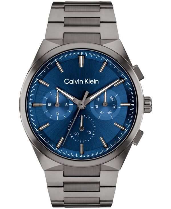 カルバンクライン メンズ アクセサリー 腕時計 Tシャツ Calvin Klein Mens Distinguish Gray Stainlessteel Bracelet Watch 44mm Gray グレー