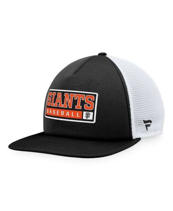 マジェスティック メンズ アクセサリー 帽子 Majestic Mens Black White San Francisco Giants Foam Trucker Snapback Hat Black White ホワイト