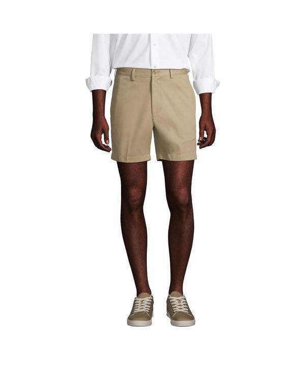 ランズエンド メンズ ボトムス ハーフパンツ・ショーツ ショートパンツ Lands End Mens Traditional Fit 6 No Iron Chino Shorts Khaki カーキ