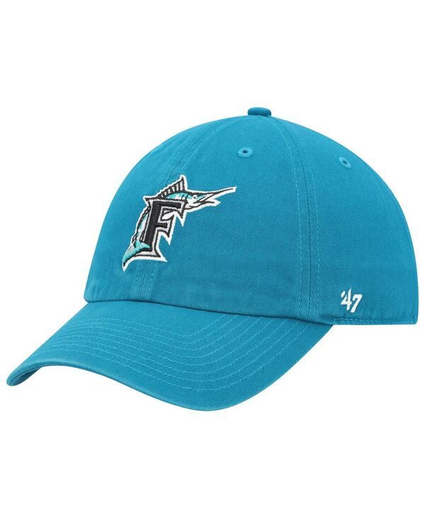47 ブランド メンズ アクセサリー 帽子 47 Brand Mens Teal Florida Marlins Cooperstown Collection Clean Up Adjustable Hat Teal ティール
