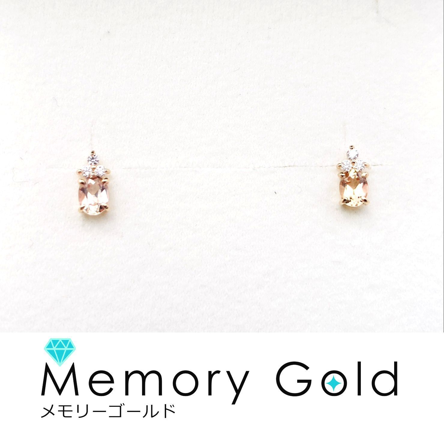 ☆BIZOUX ビズー K18PG インペリアルトパーズ ダイヤモンド0.02ct フラヴィ スタッドピアス K33217(2/2)