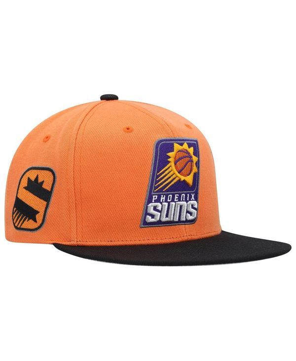 ミッチェルネス メンズ アクセサリー 帽子 Mitchell Ness Mens Orange Black Phoenix Suns Side Core 20 Snapback Hat Orange Black ブラック