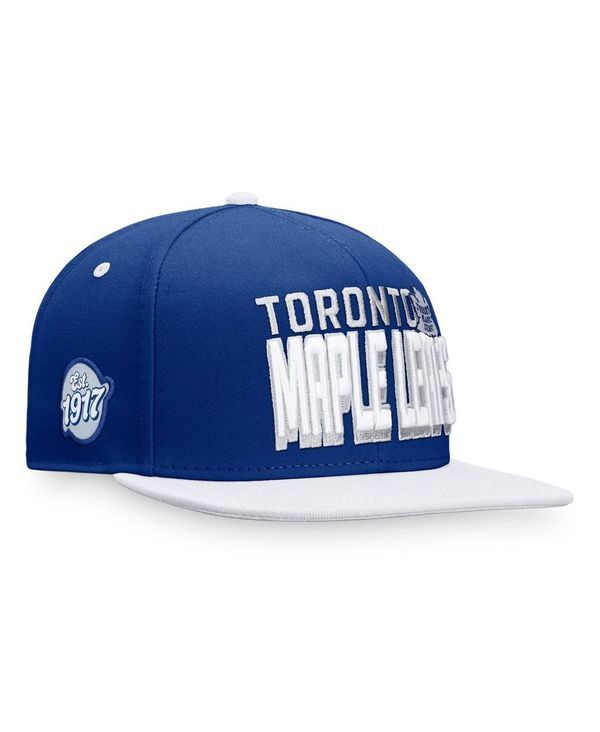 ファナティクス メンズ アクセサリー 帽子 Fanatics Mens Blue White Toronto Maple Leafs Heritage Retro TwoTone Snapback Hat Blue White ホワイト