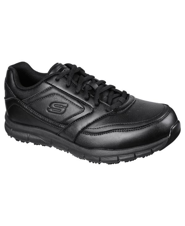スケッチャーズ メンズ シューズ スニーカー リラックスフィット Skechers Mens Work Relaxed Fit Nampa Slip Resistant Work Casual Sneakers from Finish Line Black ブ