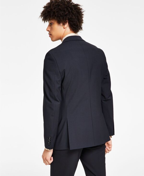 バースリー メンズ アウター ジャケット・ブルゾン ウール ジャケット Bar III Mens SlimFit Wool Suit Jacket Black ブラック