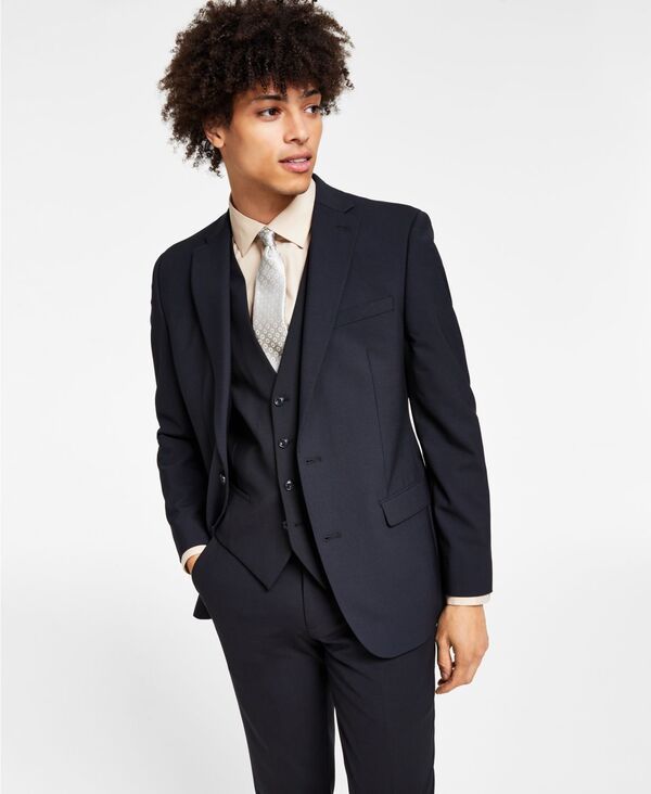 バースリー メンズ アウター ジャケット・ブルゾン ウール ジャケット Bar III Mens SlimFit Wool Suit Jacket Black ブラック