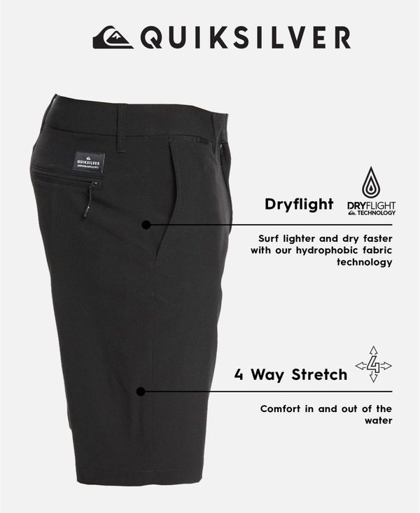 クイックシルバー メンズ 水着 ハーフパンツ・ショーツ Quiksilver Mens Union Amphibian Hybrid 20 Short Black ブラック