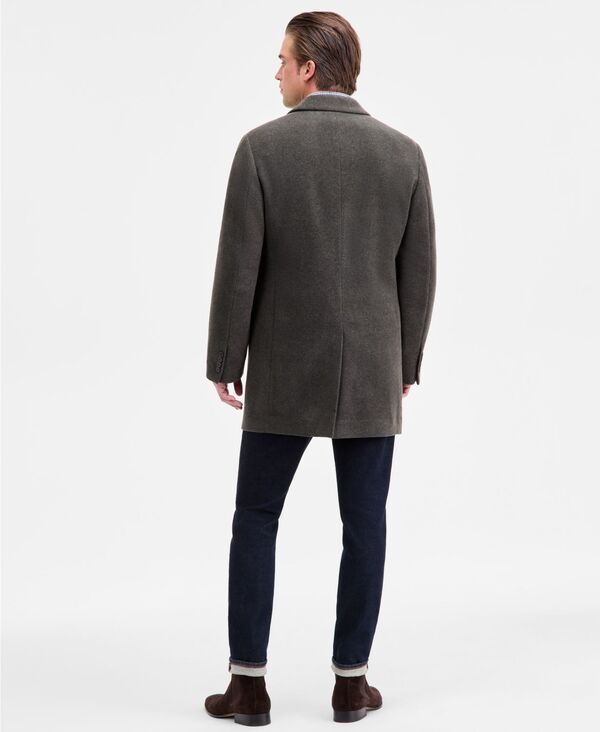 カルバンクライン メンズ アウター ジャケット・ブルゾン スリムフィット ウール コート Calvin Klein Mens Prosper WoolBlend Slim Fit Overcoat Hunter Green グリーン