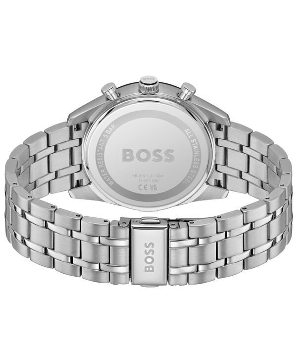 ヒューゴボス メンズ アクセサリー 腕時計 Tシャツ Hugo Boss Mens Tourmaster Quartz Multifunction Stainless Steel Watch 41mm Silvertone シルバー