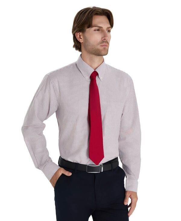 クラブルーム メンズ トップス シャツ プラスサイズ オックスフォード Club Room Mens Core Plus Oxford Shirt Crimson Combo クリムゾン