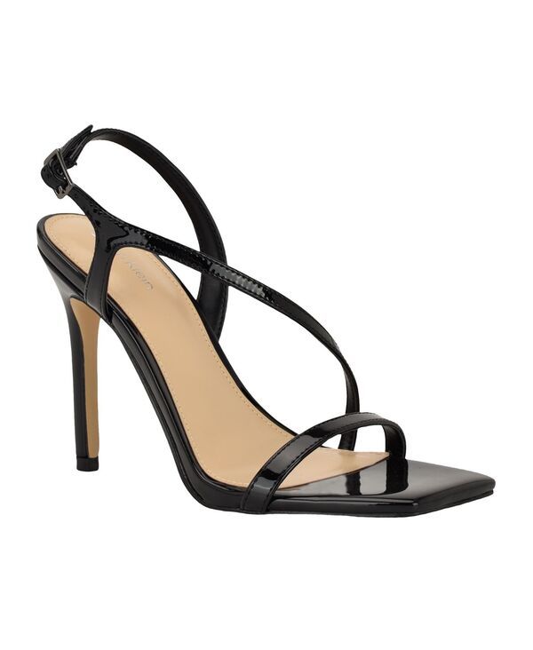カルバンクライン レディース シューズ サンダル Calvin Klein Womens Tansley Strappy Stiletto Sandals Black Patent ブラック