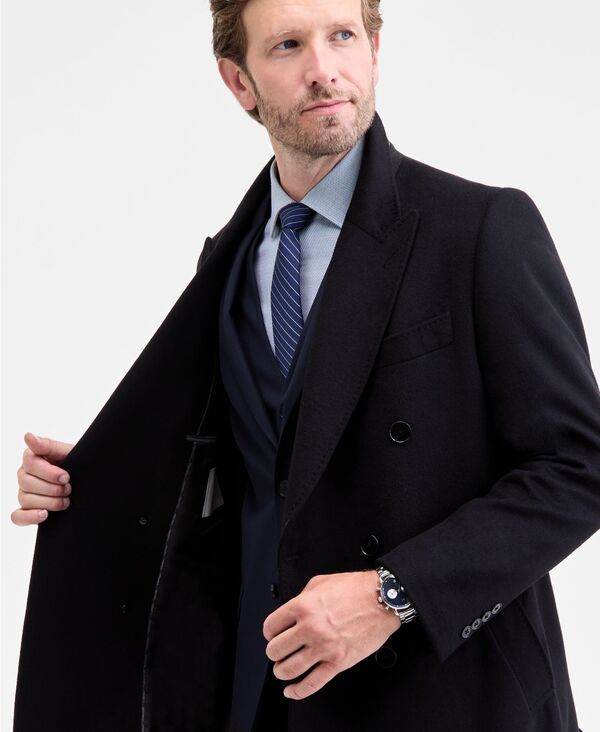 カルバンクライン メンズ アウター ジャケット・ブルゾン ウール コート Calvin Klein Mens ClassicFit Wool Blend Overcoat Black ブラック カルバンクライン メンズ アウター ジャケット・ブルゾン ウール コート Calvin Klein Mens ClassicFit Wool Blend Overcoat Black ブラック