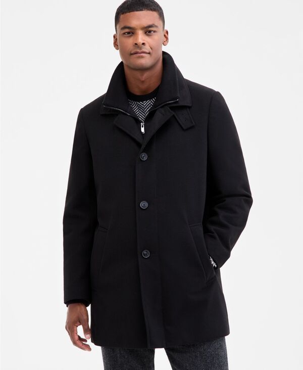 カルバンクライン メンズ アウター ジャケット・ブルゾン コート Calvin Klein Mens ClassicFit Coleman Overcoat Black ブラック