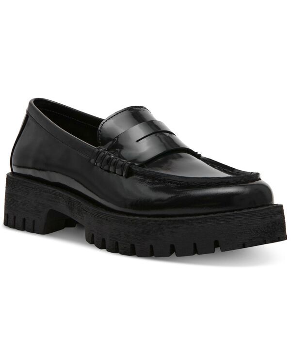 スティーブ マデン レディース シューズ パンプス ローファー Steve Madden Womens Langsten LugSole Tailored Loafers Black Box ブラック