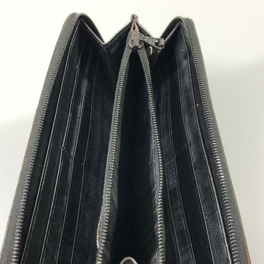 グレンロイヤル 長財布 ラウンドジップ コードバン ブラック ゴールド金具 GLENROYAL【AFI1】