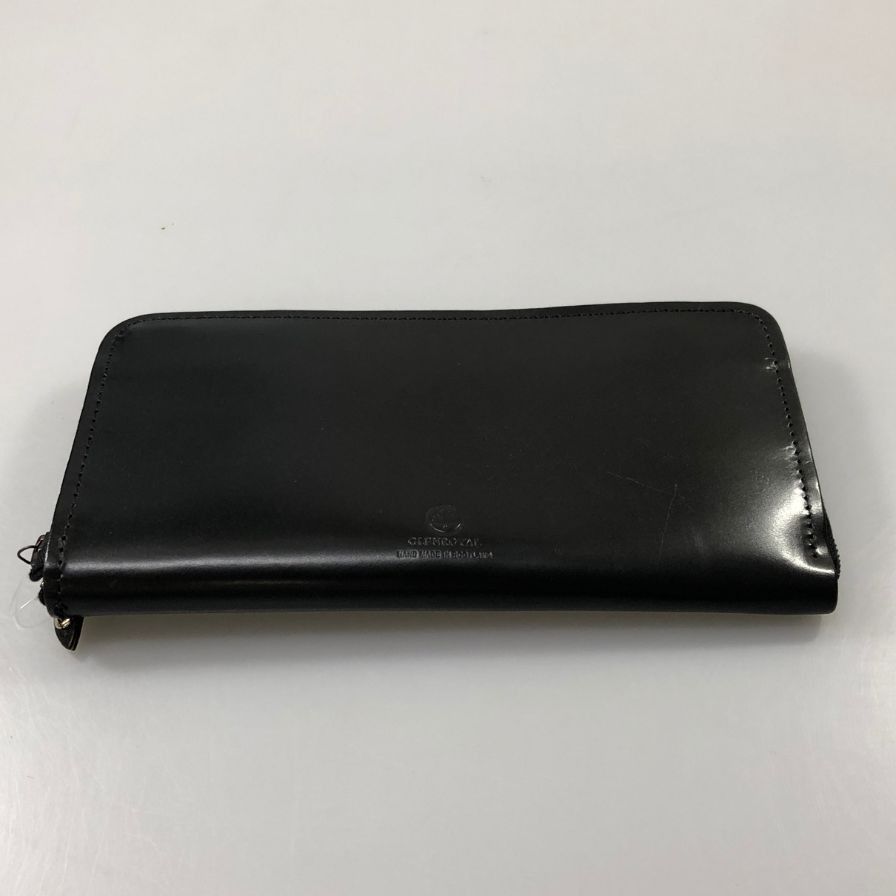 グレンロイヤル 長財布 ラウンドジップ コードバン ブラック ゴールド金具 GLENROYAL【AFI1】