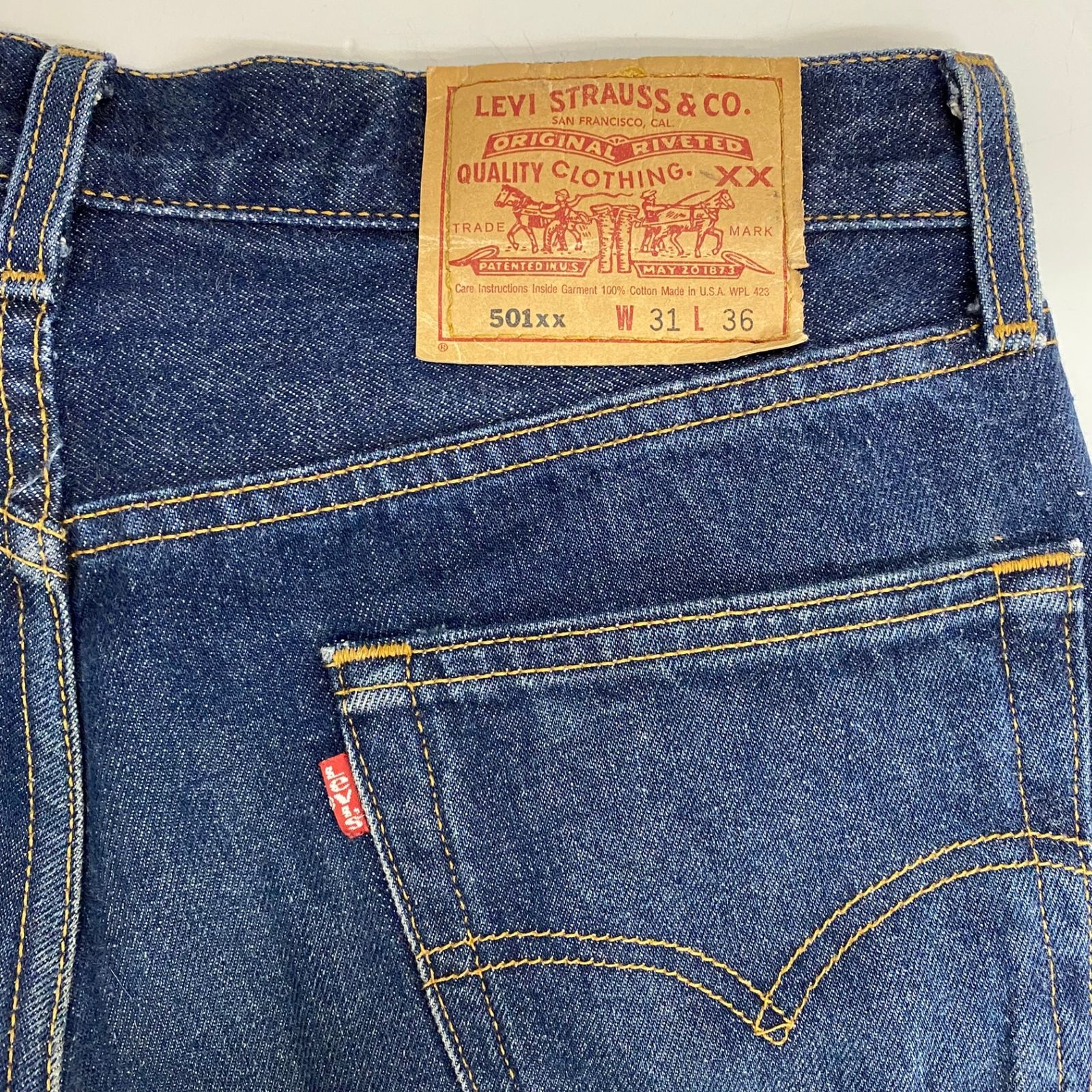 リーバイス Levi's 90's USA製 501 97年製 501刻印 デニム ブルー W31 L36サイズ 201MB-1505 VB