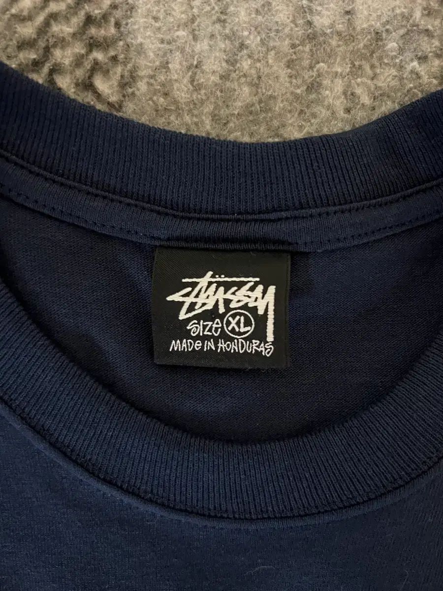 STUSSY ステューシー ロール Tシャツ ネイビー XL