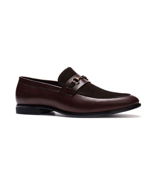 カルロスサンタナ メンズ シューズ スリッポン・ローファー Carlos by Carlosantana Mens Lucien Bit Loafers Brown leather ブラウン