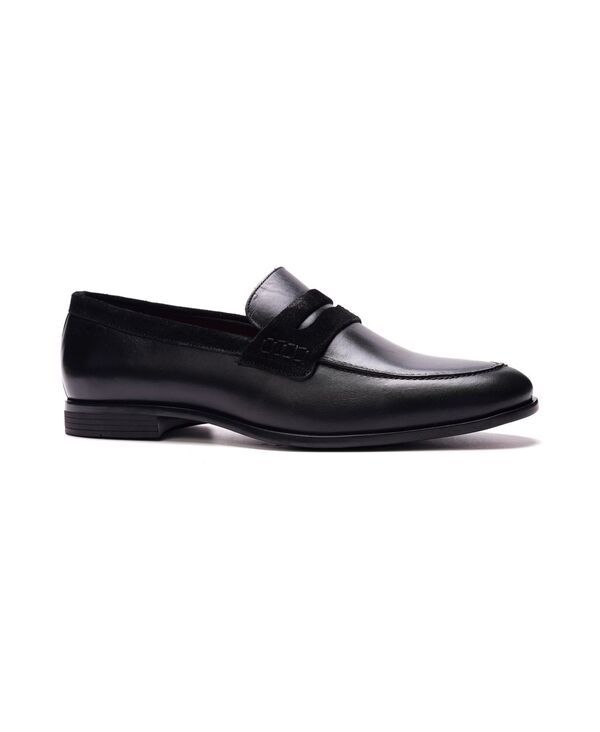 カルロスサンタナ メンズ シューズ スリッポン・ローファー Carlos by Carlosantana Mens Leon Penny Loafers Black leather ブラック
