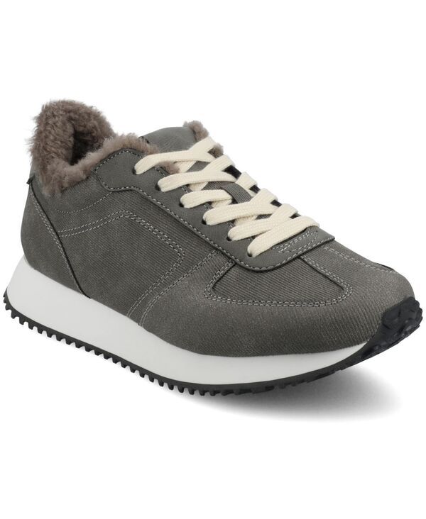 ジュルネ コレクション レディース シューズ スニーカー レース Journee Collection Womens Flow Lace Up Sneakers Charcoal チャコール