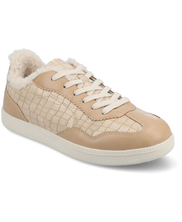 ジュルネ コレクション レディース シューズ スニーカー レース Journee Collection Womens Lummie Lace Up Sneakers Beige Croco ベージュ