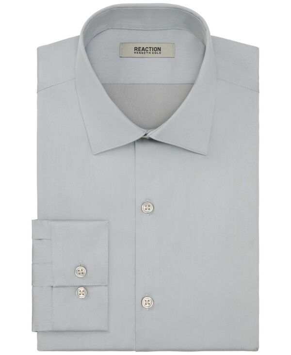ケネスコール メンズ トップス シャツ スリムフィット Kenneth Cole Reaction Menslim Fit Stretch Dresshirt Stone Gray グレー