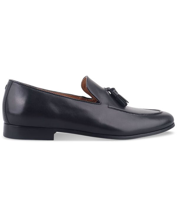 バースリー メンズ シューズ スリッポン・ローファー レザー Bar III Mens Benjiee Leather SlipOn Tasseloafers Black Leather ブラック