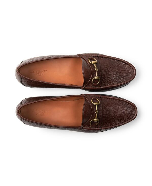 アンソニー ヴィア メンズ シューズ スリッポン・ローファー Anthony Veer Mens Lucca Bit Loafer Dark Brown ブラウン
