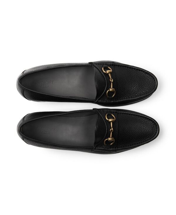 アンソニー ヴィア メンズ シューズ スリッポン・ローファー Anthony Veer Mens Lucca Bit Loafer Black ブラック