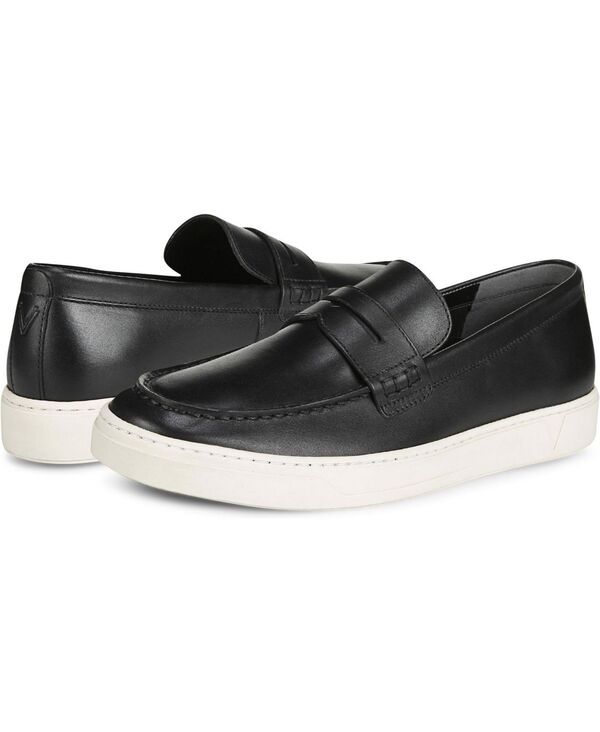 バイオニック メンズ シューズ スリッポン・ローファー Vionic Mens Thompson Loafers Black veg leather ブラック