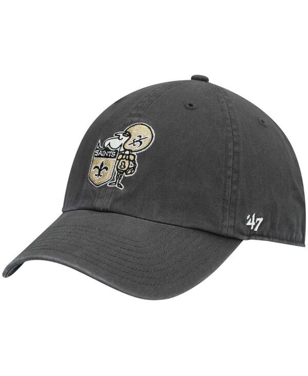 47 ブランド メンズ アクセサリー 帽子 47 Brand Mens Charcoal New Orleans Saints Clean Up Legacy Adjustable Hat Charcoal チャコール