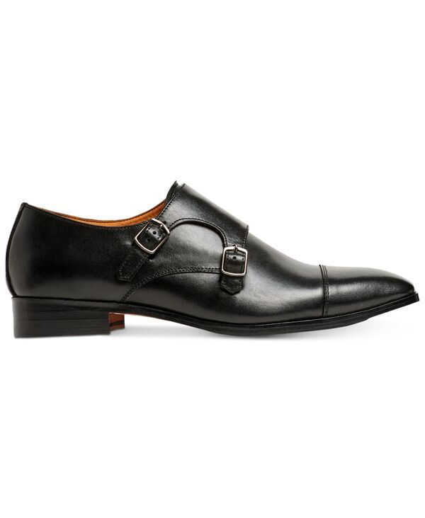 カルロスサンタナ メンズ シューズ スリッポン・ローファー モンク ローファー Carlos by Carlos Santana Mens Passion Double MonkStrap Loafers Black ブラック