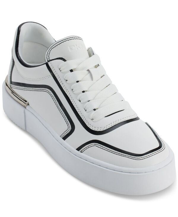 ダナ キャラン ニューヨーク レディース シューズ スニーカー レース DKNY Womens Baylor LaceUp Sneakers White Black ホワイト