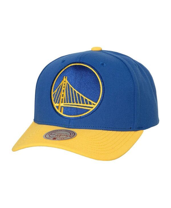 ミッチェルネス メンズ アクセサリー 帽子 ロゴ Mitchell Ness Mens Royal Gold Golden State Warriors Soul XL Logo Pro Crown Snapback Hat Royal Gold ゴールド