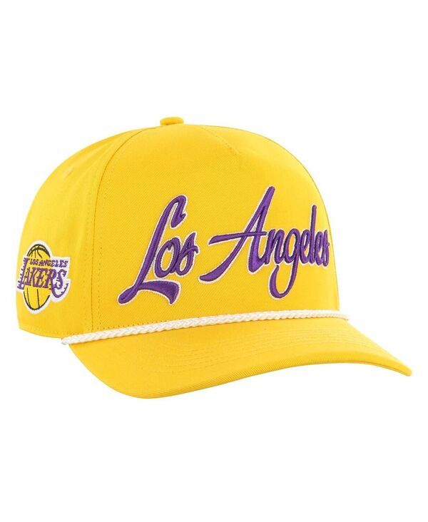 47 ブランド メンズ アクセサリー 帽子 ロゴ 47 Brand Mens Gold Los Angeles Lakers Overhand Logo Hitch Adjustable Hat Gold ゴールド
