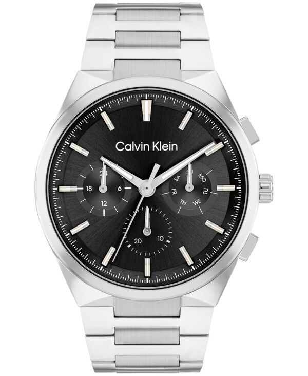 カルバンクライン メンズ アクセサリー 腕時計 Tシャツ Calvin Klein Mens Distinguish SilverTone Stainless Steel Bracelet Watch 44mm Silver シルバー
