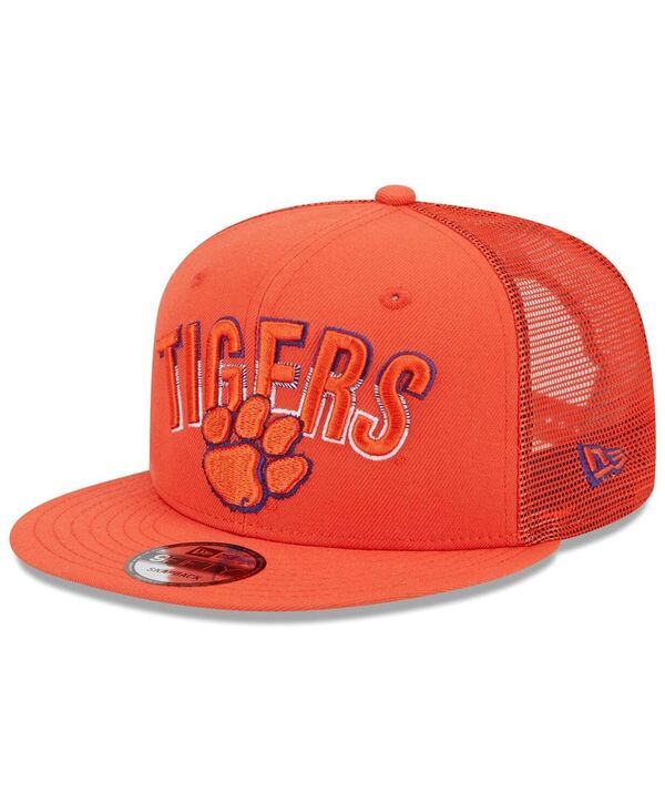 ニューエラ メンズ アクセサリー 帽子 New Era Mens Orange Clemson Tigers Grade Trucker 9FIFTY Snapback Hat Orange オレンジ