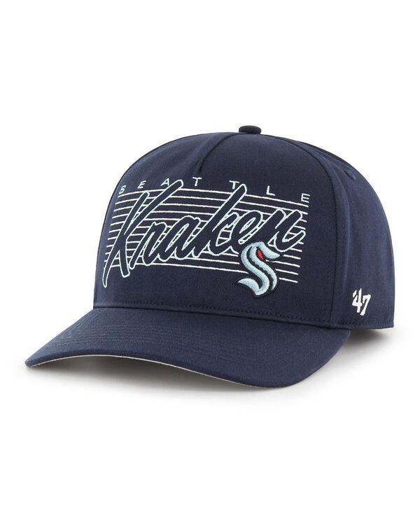 47 ブランド メンズ アクセサリー 帽子 47 Brand Mens Deep Sea Blue Seattle Kraken Marquee Hitch Snapback Hat Deep Sea Blue ブルー