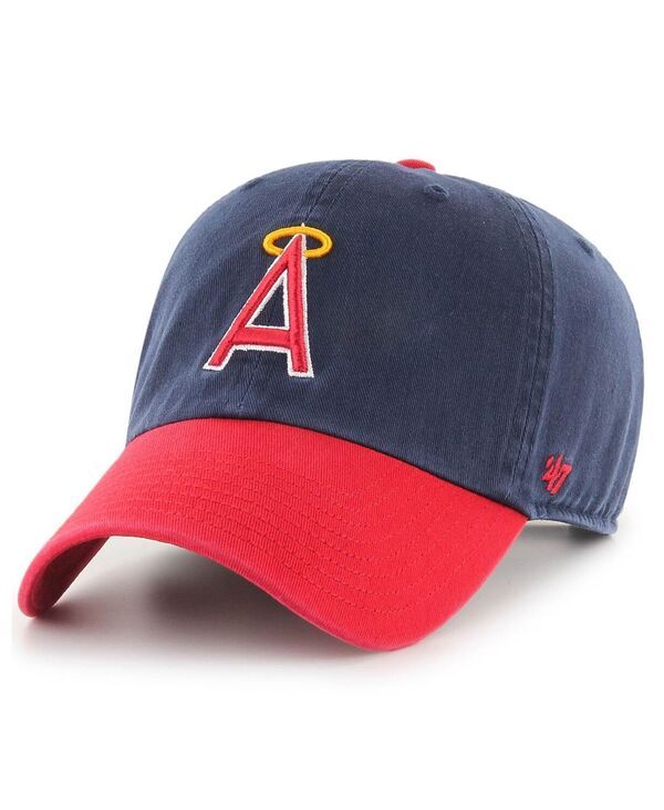 47 ブランド メンズ アクセサリー 帽子 ロゴ 47 Brand Mens Navy California Angels 1997 Halo Logo Cooperstown Collection Clean Up Adjustable Hat Navy ネ