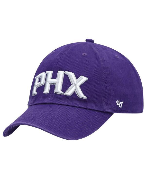 47 ブランド メンズ アクセサリー 帽子 47 Brand Mens Purple Phoenix Suns Clean Up Wordmark Adjustable Hat Purple パープル