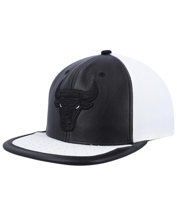 ミッチェルネス メンズ アクセサリー 帽子 Mitchell Ness Mens Black and White Chicago Bulls NBA Day One Snapback Hat Black White ホワイト