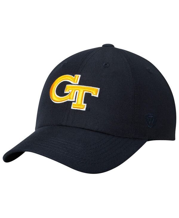 トップオブザワールド メンズ アウター ジャケット・ブルゾン ロゴ ジャケット Top of the World Mens Navy Georgia Tech Yellow Jackets Primary Logo Staple Adjustable Hat