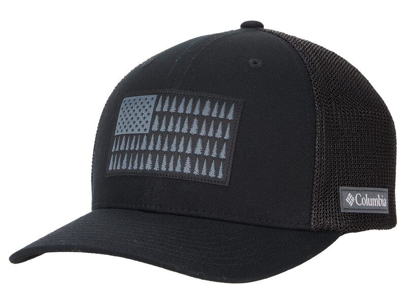 コロンビア メンズ アクセサリー 帽子 メッシュ キャップ Columbia Mesh Tree Flag Ball Cap Black ブラック