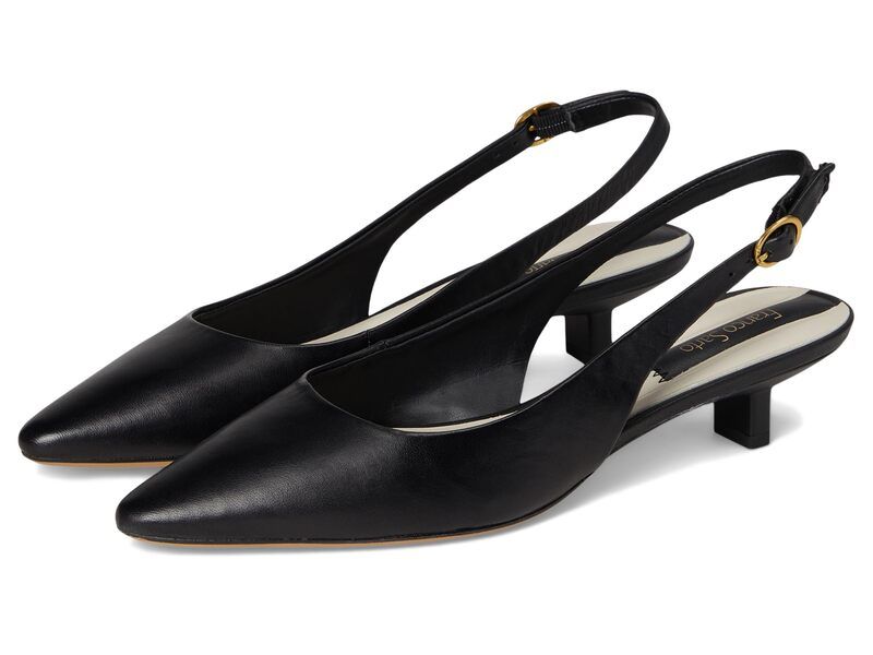 フランコサルト レディース シューズ ヒール Franco Sarto Pura Slingback Shoes Black Leather ブラック